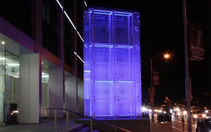 Blue Cube Sculpture